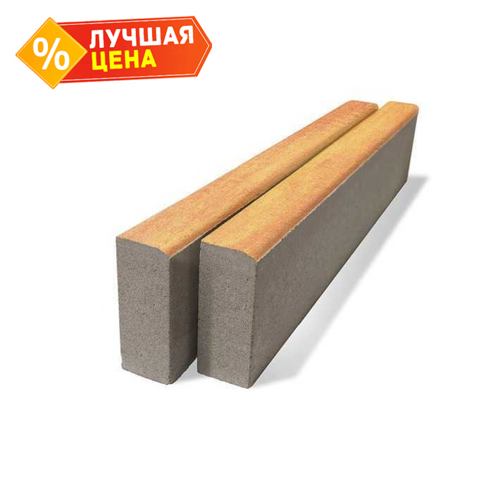Тротуарный бордюр BRAER БР 100.20.8 Color Mix тип 10, 1000*80*200 мм
