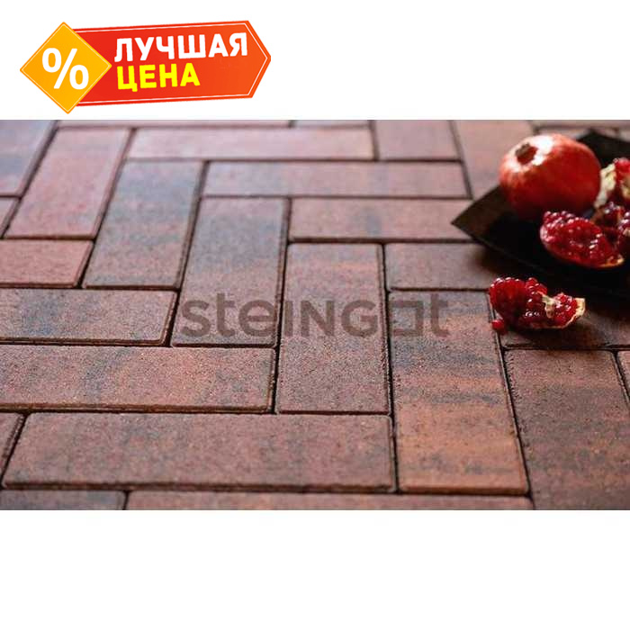 Плитка тротуарная Steingot Color Mix, Паркет, Клинкер, 240x80x60 мм