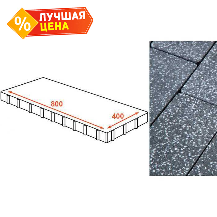 Плита тротуарная Готика Granite FINO, Суxовязский 800x400x80 мм