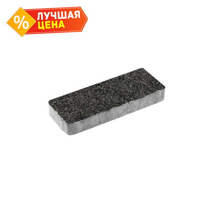 Плитка тротуарная Паркет Б.6.П.8 гранит черный 600x200x80 мм