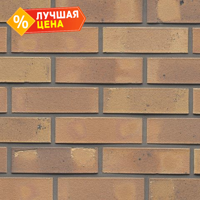 Кирпич клинкерный Muhr 08KS Lachsrot Kohle Spezial рустик, 240х90х40 мм