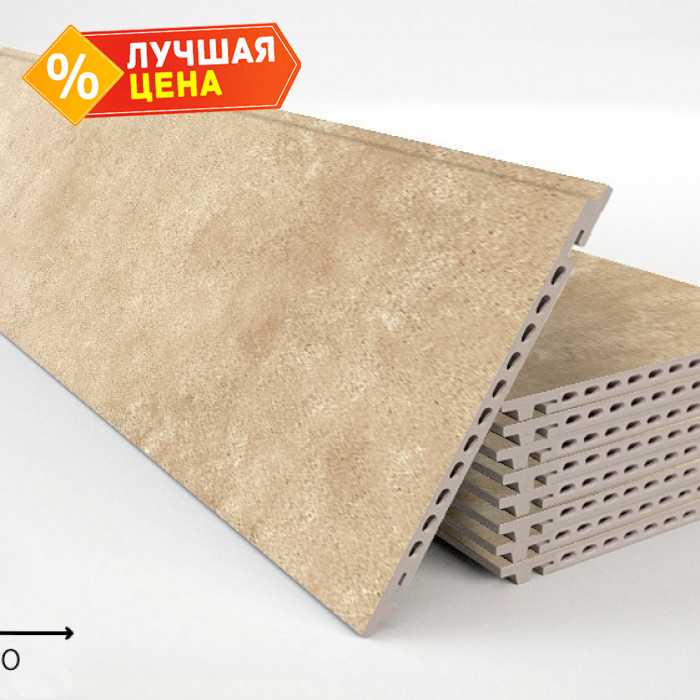Керамогранитная плита FAVEKER GA16 для НФС, Urban Beige, 1000*400*18 мм