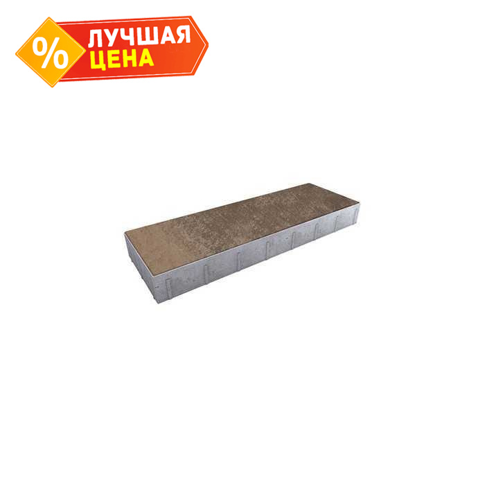 Плитка тротуарная Прямоугольник (Ла-Линия) Б.12.П.8 Листопад гладкий xаски, 750x250x80 мм