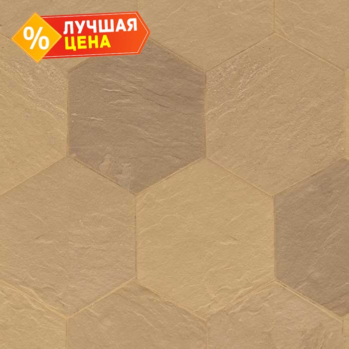 Клинкерная брусчатка Muhr №06 Hellbraun-bunt, гексагон 200x20 мм