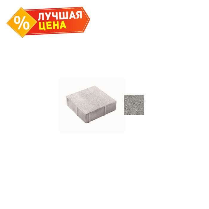 Плитка тротуарная Квадрат (ЛА-Линия) А.2.К.4 Гранит серый 200x200x40 мм