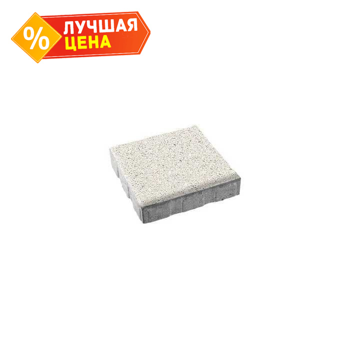 Плитка тротуарная Квадрум Б.7.К.8 гладкий белый 600x600x80 мм