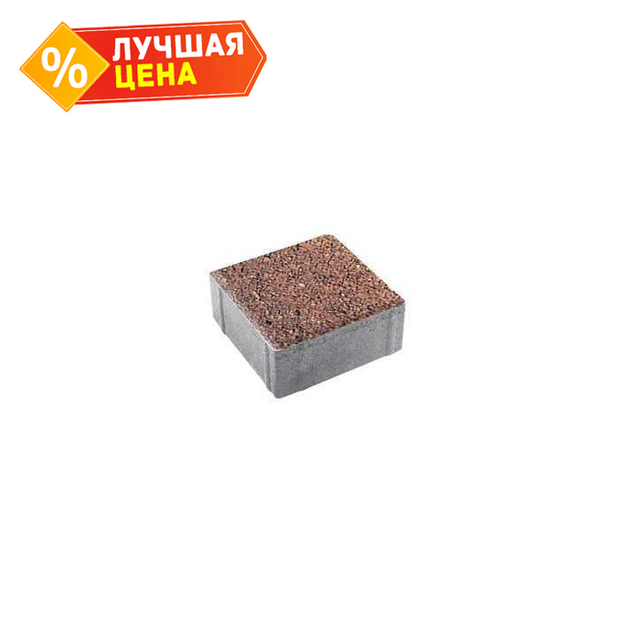 Плитка тротуарная Квадрат (ЛА-Линия) А.2.К.4 Листопад гладкий Осень 200x200x40 мм