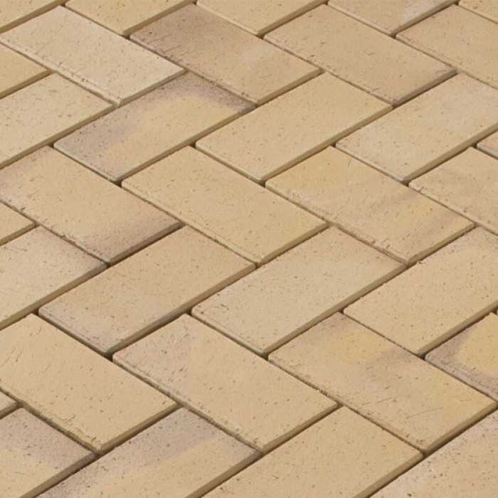 Тротуарная клинкерная брусчатка Vandersanden Pisa бежевая, 200x100x45 мм