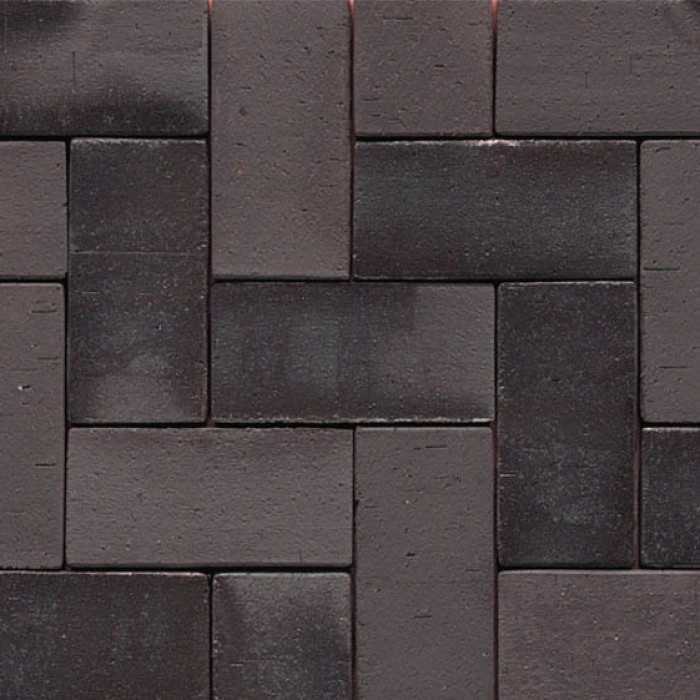 Клинкерная брусчатка Muhr №15 Schwarz-bunt edelglanz, 290x90x52 мм