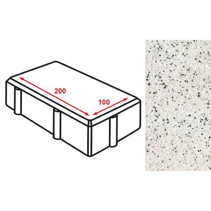 Плитка тротуарная Готика Granite FERRO, брусчатка, Покостовский 200x100x60 мм