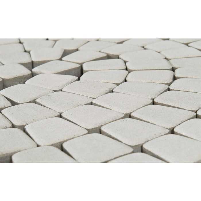Плитка тротуарная BRAER Классико круговая белый, 73x110x115x60 мм