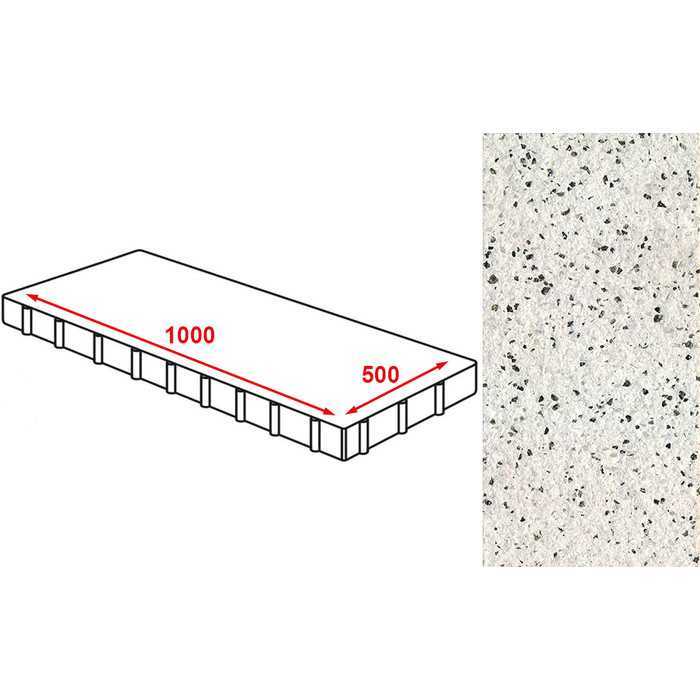 Плита тротуарная Готика Granite FERRO, Покостовский, 1000x500x80 мм