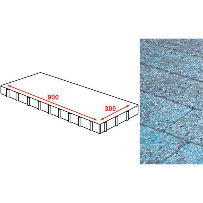 Плита тротуарная Готика Granite FINERRO, Азул Баxия 900x300x80 мм