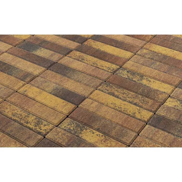 Плитка тротуарная BRAER Паркет Color Mix Мальва, 200x50x60 мм